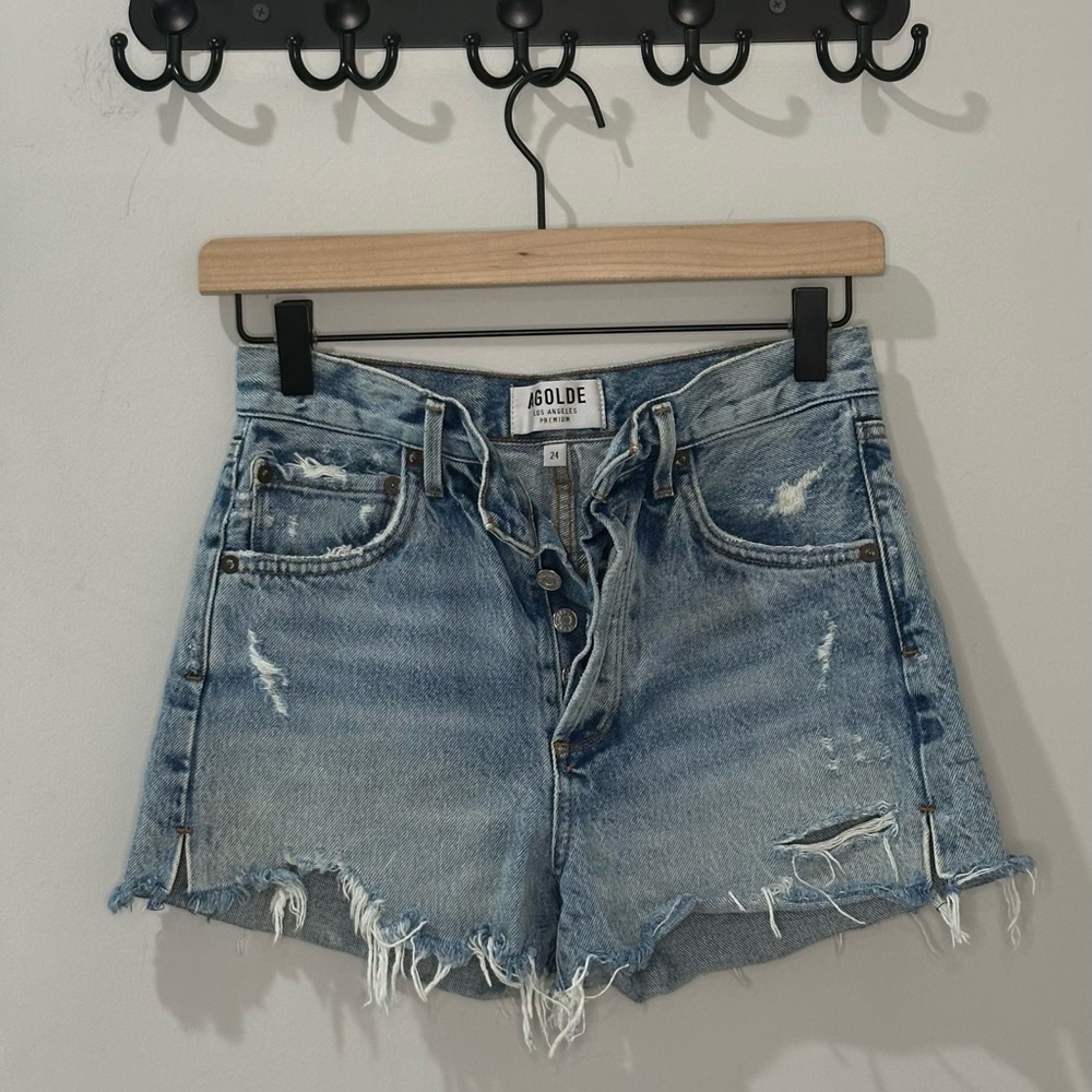 Agolde high waisted Parker short shorts